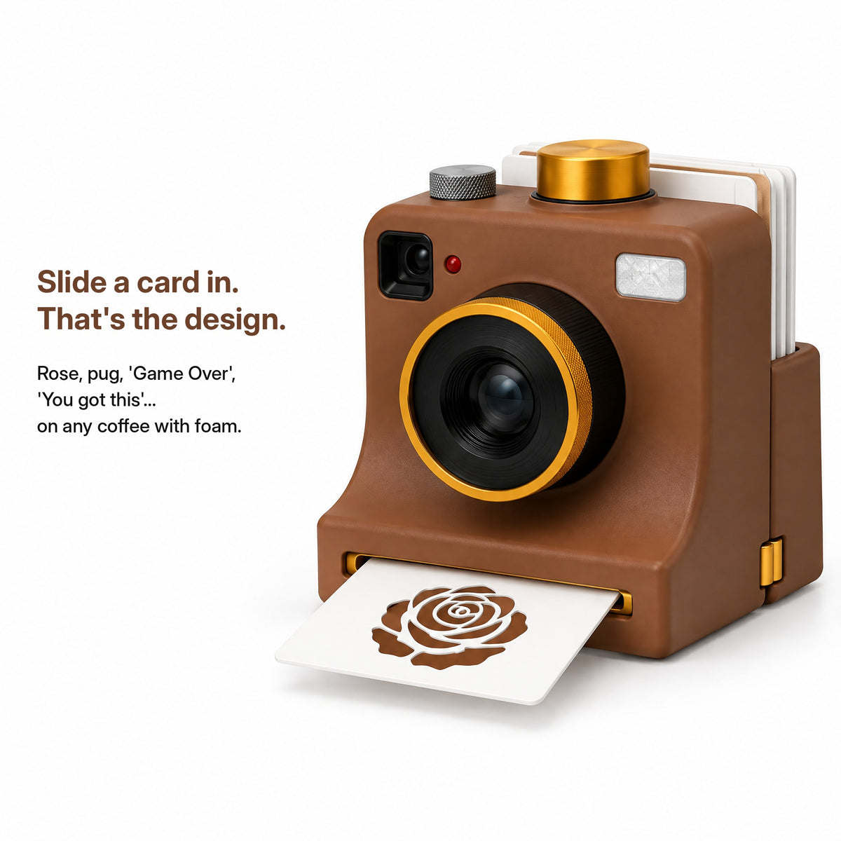 Slide a card in. That's the design.